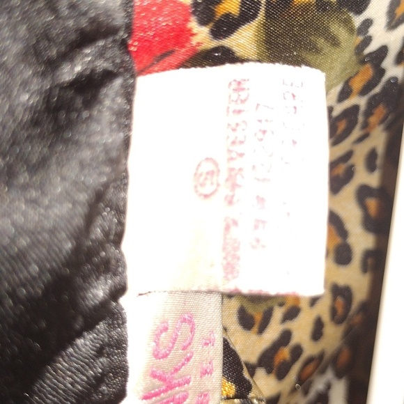 2 Piece Vintage Robe and Pajamas Set Leopard Print Rose by Liz Banks S - Picture 3 of 7